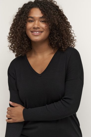 Kaffe Curve Machi Knit Trui Diepzwart - Sweaters & hoodies - 