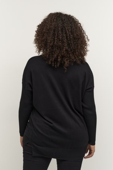 Kaffe Curve Machi Knit Trui Diepzwart - Sweaters & hoodies - 