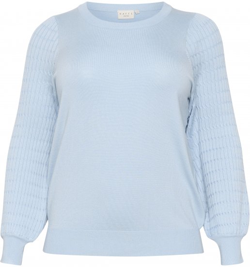 Kaffe Curve Lini Knit Trui Celestial Blue - Sweaters & hoodies - 