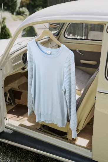 Kaffe Curve Lini Knit Trui Celestial Blue - Sweaters & hoodies - 