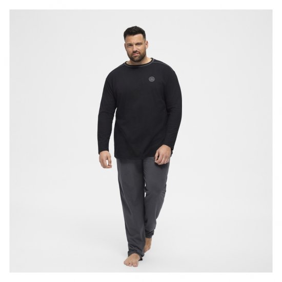 North Latitude Pyjama Pants Dark Grey Charcole - Pyjama's en Loungewear - Grote Maten Pyjama Heren