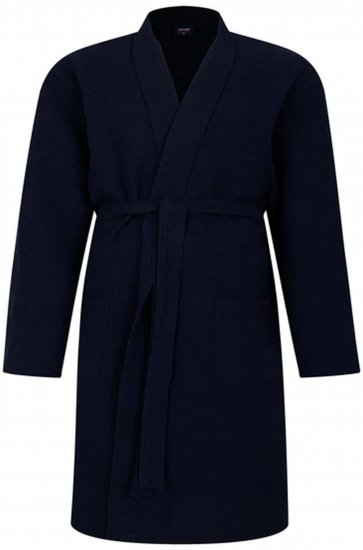 Espionage PJ158 Kimono Style Gown Navy - Badjassen/handdoeken - Grote Maten Badjassen Heren