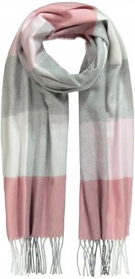 Ulla Popken Woven Check Print Scarf Dark Pink - Modni dodaci - 