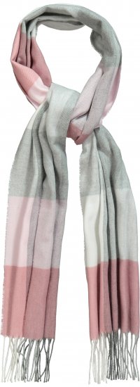 Ulla Popken Woven Check Print Scarf Dark Pink - Modni dodaci - 