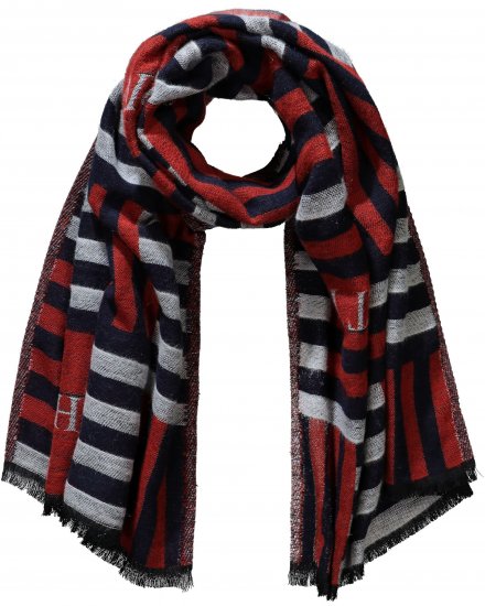 Ulla Popken Be Happy Statement Print Scarf Navy - Modni dodaci - 
