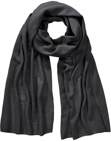 Ulla Popken Virgin Wool Cashmere Mix Scarf Black - Modni dodaci - 