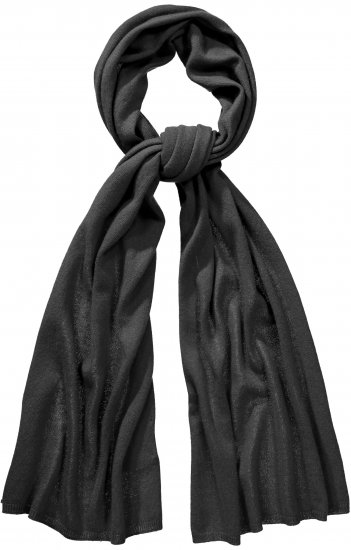 Ulla Popken Virgin Wool Cashmere Mix Scarf Black - Modni dodaci - 