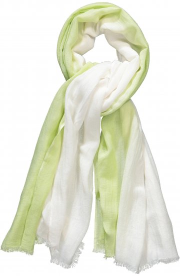 Ulla Popken Ombre Linen Blend Scarf Lime Green - Modni dodaci - 