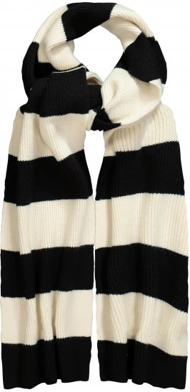 Ulla Popken Ribbed Striped Scarf Snow White - Modni dodaci - 