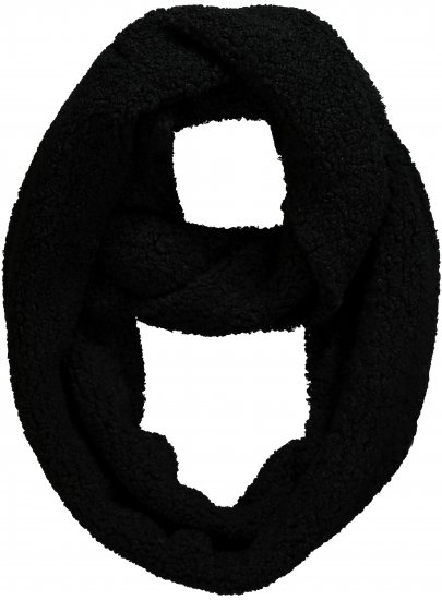 Ulla Popken Teddy Fleece Infinity Scarf Black - Modni dodaci - 