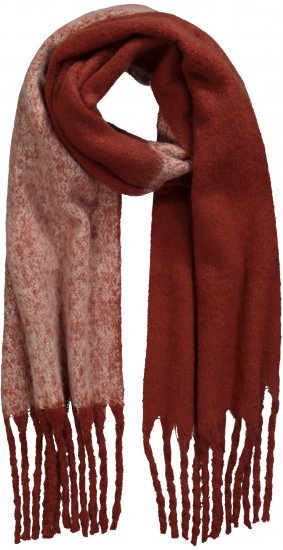 Ulla Popken Fringed Edge Boucle Scarf Orange - Modni dodaci - 