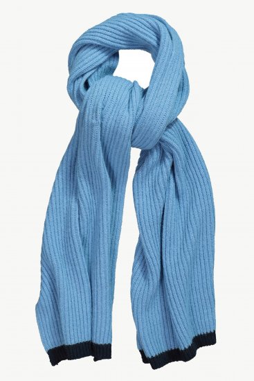 Ulla Popken Two Tone Knit Scarf Light Cornflower - Modni dodaci - 