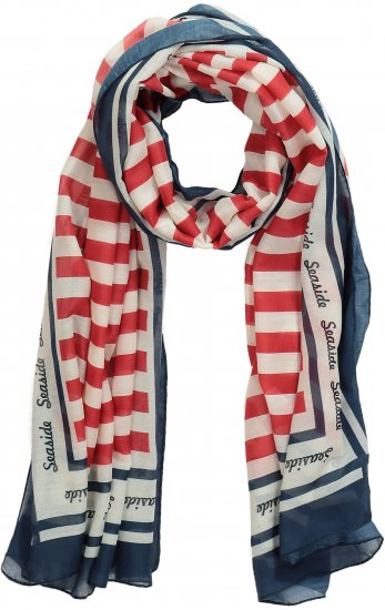 Ulla Popken Mix Stripe Scarf Forest Green - Modni dodaci - 