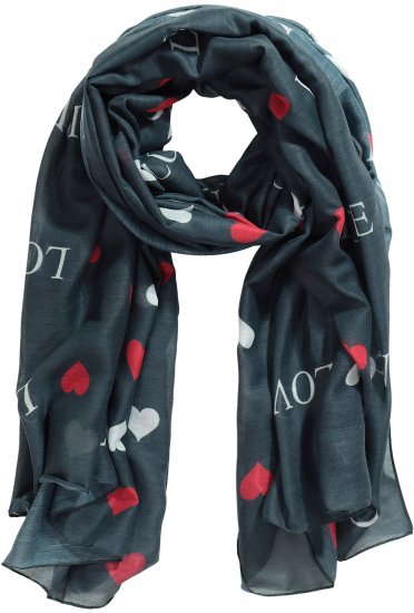 Ulla Popken Love Lightweight Scarf Navy - Modni dodaci - 