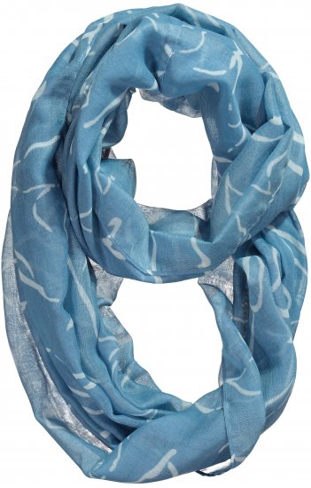 Ulla Popken Patterned Infinity Scarf Blue - Modni dodaci - 