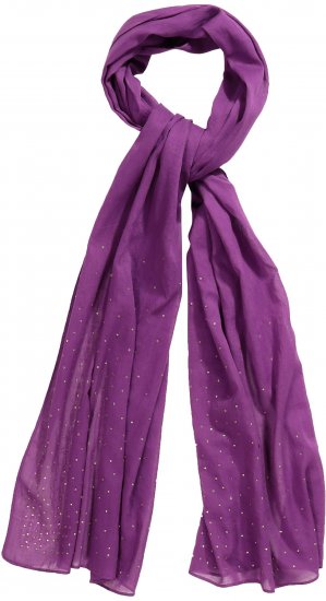 Ulla Popken Rhinestone Scarf Purple - Modni dodaci - 