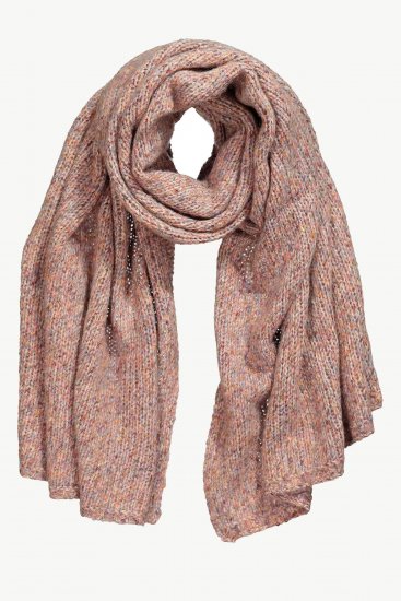 Ulla Popken Heather Knit Wool Blend Scarf Dark Pink - Modni dodaci - 