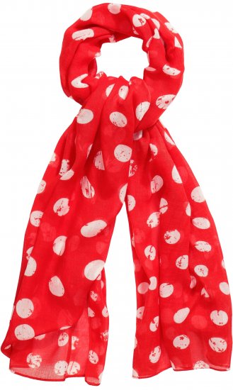 Ulla Popken Polka Dot Scarf Neon Red - Modni dodaci - 