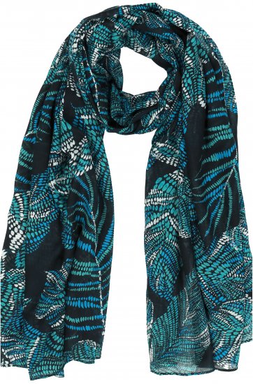 Ulla Popken Leaf Dot Scarf Navy - Modni dodaci - 