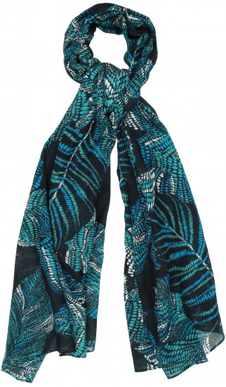 Ulla Popken Leaf Dot Scarf Navy - Modni dodaci - 