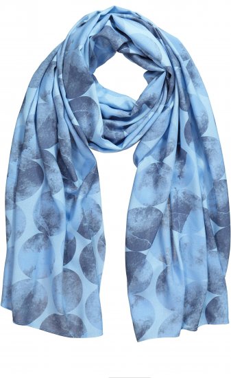 Ulla Popken Circle Print Scarf Blue - Modni dodaci - 