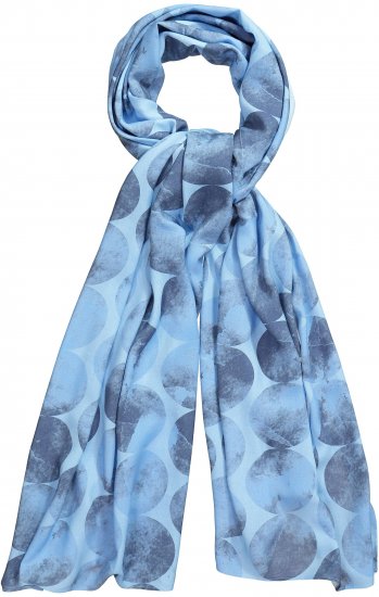 Ulla Popken Circle Print Scarf Blue - Modni dodaci - 