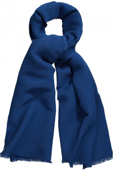 Ulla Popken Pleated Lightweight Scarf Dark Blue - Modni dodaci - 