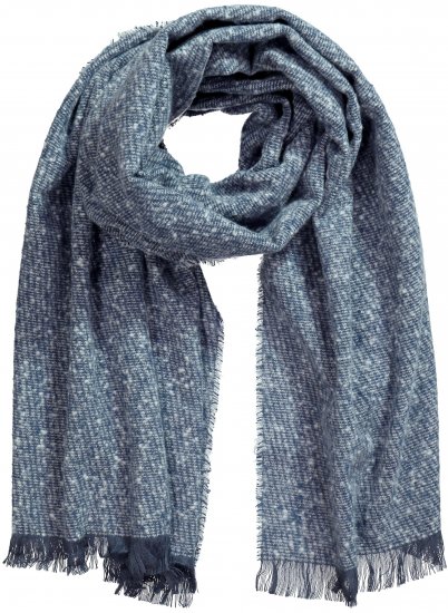 Ulla Popken Fringed Hem Knit Scarf Deep Aqua - Modni dodaci - 