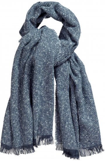 Ulla Popken Fringed Hem Knit Scarf Deep Aqua - Modni dodaci - 