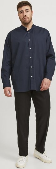 Motley Denim Big Sizes for Men Jack & Jones JOE Shirt Long Sleeve Plain Casual Blue