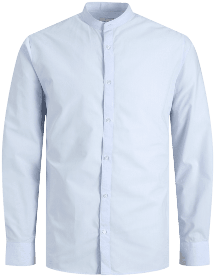 Motley Denim Big Sizes for Men Jack & Jones JOE Shirt Long Sleeve Plain Casual Cashmere Blue