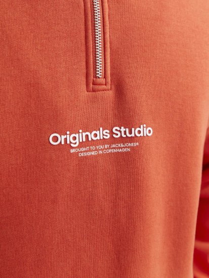 Jack & Jones Esterbro High Neck Quarter Zip Sweatshirt Red - Sweaters & hoodies - Sweaters & Hoodies Grote Maten Heren