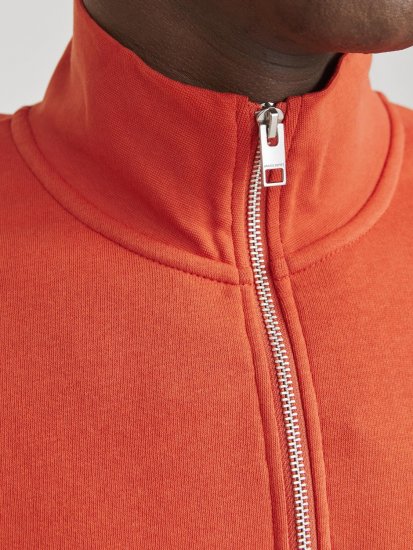 Jack & Jones Esterbro High Neck Quarter Zip Sweatshirt Red - Sweaters & hoodies - Sweaters & Hoodies Grote Maten Heren