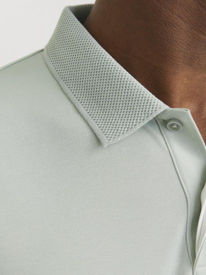 Jack & Jones Rodney Short Sleeve Polo Aqua Gray - Polo shirts - Grote Maten Poloshirts Heren