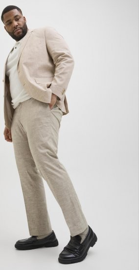 Jack & Jones Riviera Dress pants Beige - Jeans & broeken - Jeans & Broeken Grote Maten Heren