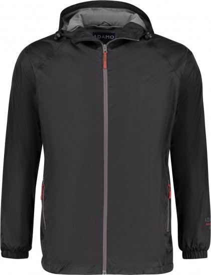 Adamo Nilo Lightweight Softshell Rain Jacket Black - Jassen - Grote Maten Herenjassen