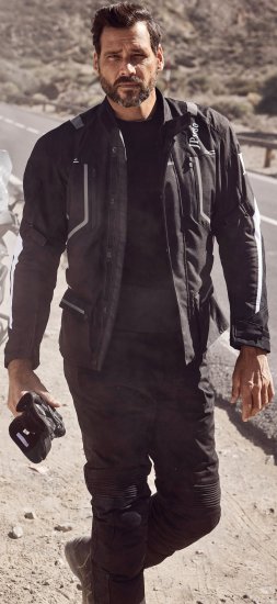 JP1880 Sporty Touring Motorcycle Jacket Black - Motorkleding in plusmaten - Motorkleding in grote maten voor mannen