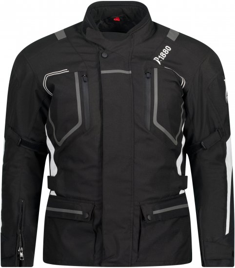 JP1880 Sporty Touring Motorcycle Jacket Black - Motorkleding in plusmaten - Motorkleding in grote maten voor mannen