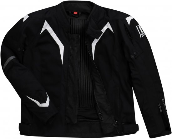 JP1880 3D Mesh Insert Motorcycle Jacket Black - Motorkleding in plusmaten - Motorkleding in grote maten voor mannen