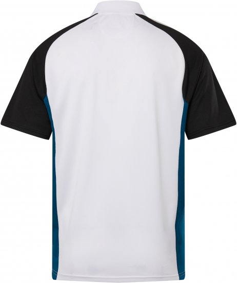 JP1880 FLEXNAMIC® QuickDry Tennis Polo Black-White-Blue - Sportkleding & outdoor - Grote Maten Sportkleding Heren