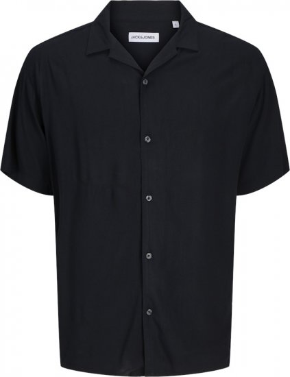 Jack & Jones Jeff Resort Shirt Black - Overhemden - Overhemden Grote Maten Heren