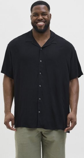 Jack & Jones Jeff Resort Shirt Black - Overhemden - Overhemden Grote Maten Heren
