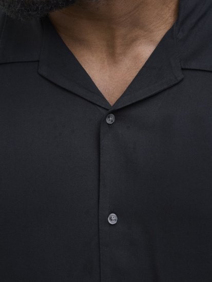 Jack & Jones Jeff Resort Shirt Black - Overhemden - Overhemden Grote Maten Heren