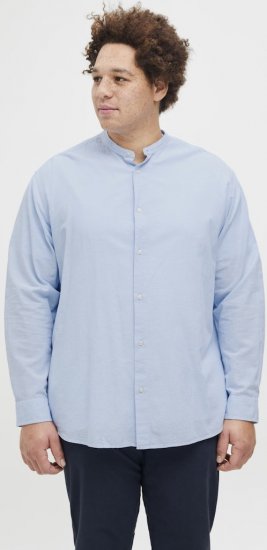 Jack & Jones Breeze Poplin Long Sleeve Shirt Chambray Blue - Overhemden - Overhemden Grote Maten Heren