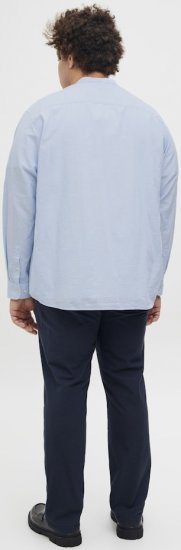Jack & Jones Breeze Poplin Long Sleeve Shirt Chambray Blue - Overhemden - Overhemden Grote Maten Heren
