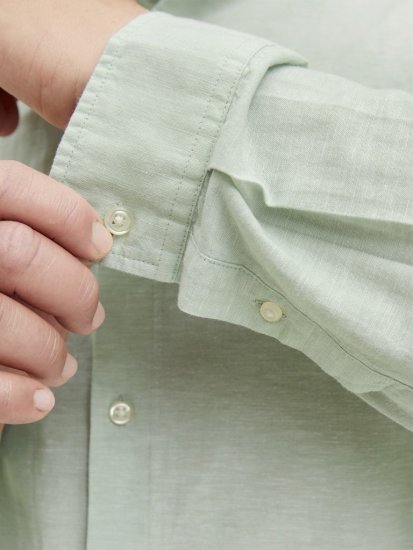 Jack & Jones Breeze Poplin Long Sleeve Shirt Iceberg Green - Overhemden - Overhemden Grote Maten Heren