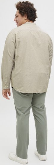 Jack & Jones Breeze Poplin Long Sleeve Shirt Beige - Overhemden - Overhemden Grote Maten Heren