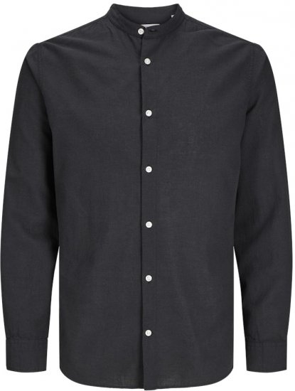 Jack & Jones Breeze Poplin Long Sleeve Shirt Black - Overhemden - Overhemden Grote Maten Heren