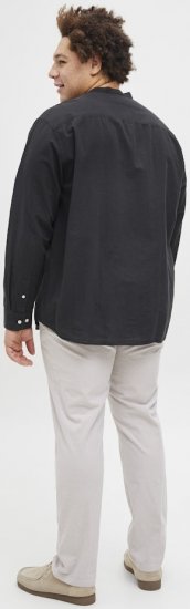 Jack & Jones Breeze Poplin Long Sleeve Shirt Black - Overhemden - Overhemden Grote Maten Heren