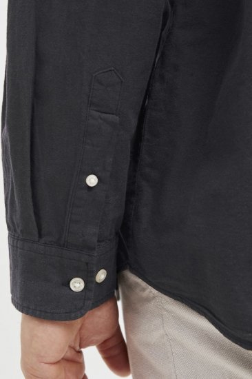 Jack & Jones Breeze Poplin Long Sleeve Shirt Black - Overhemden - Overhemden Grote Maten Heren
